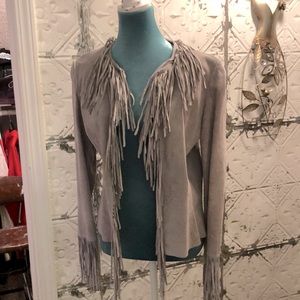 BEBE (L) Grey SUEDE JACKET
